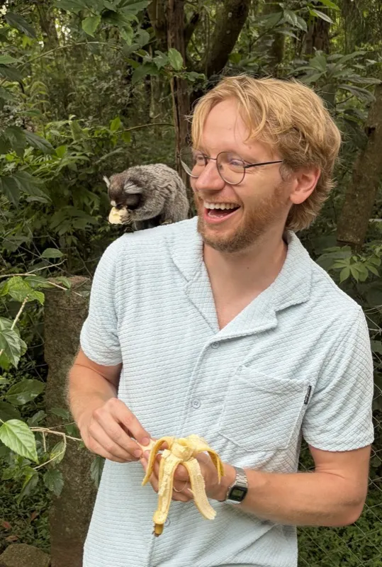 Monkey on my shoulder in Brazil