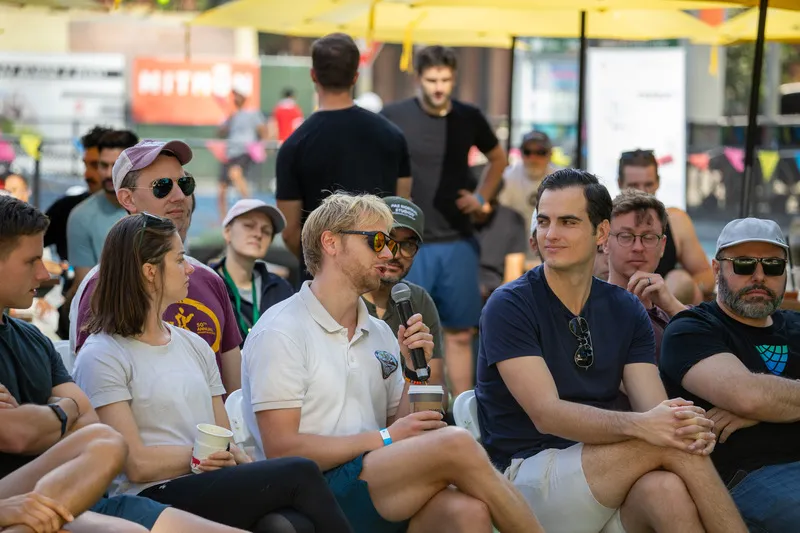 Chilling at YC Alumni Day