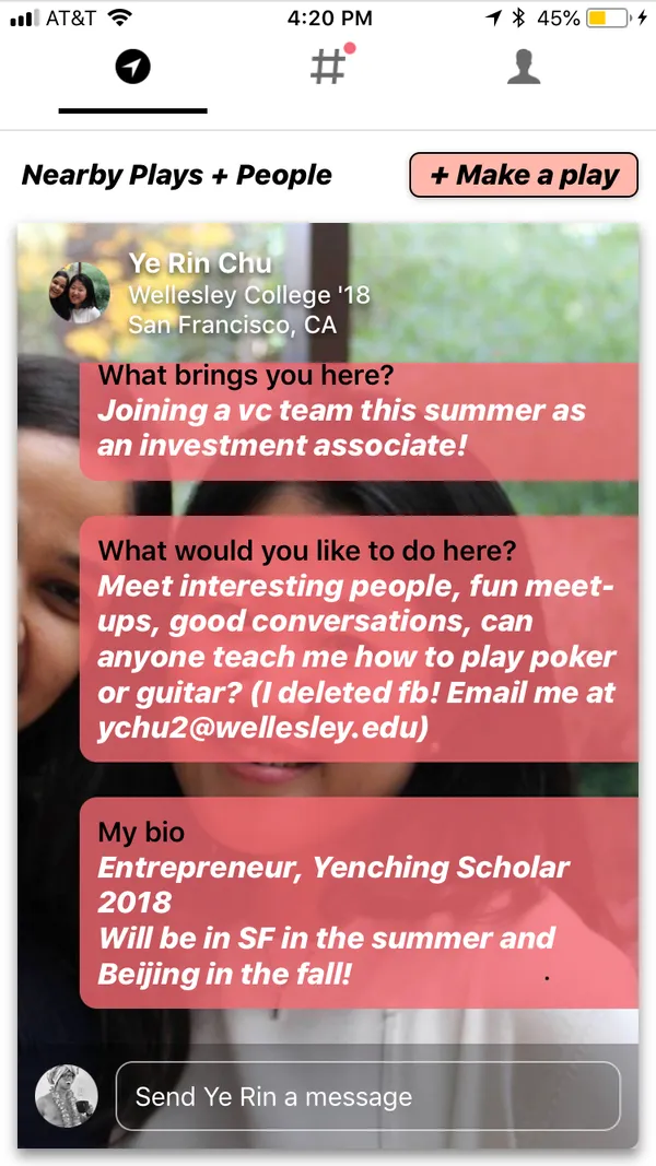 User profiles and bios