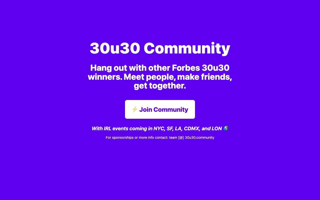 30u30 Community