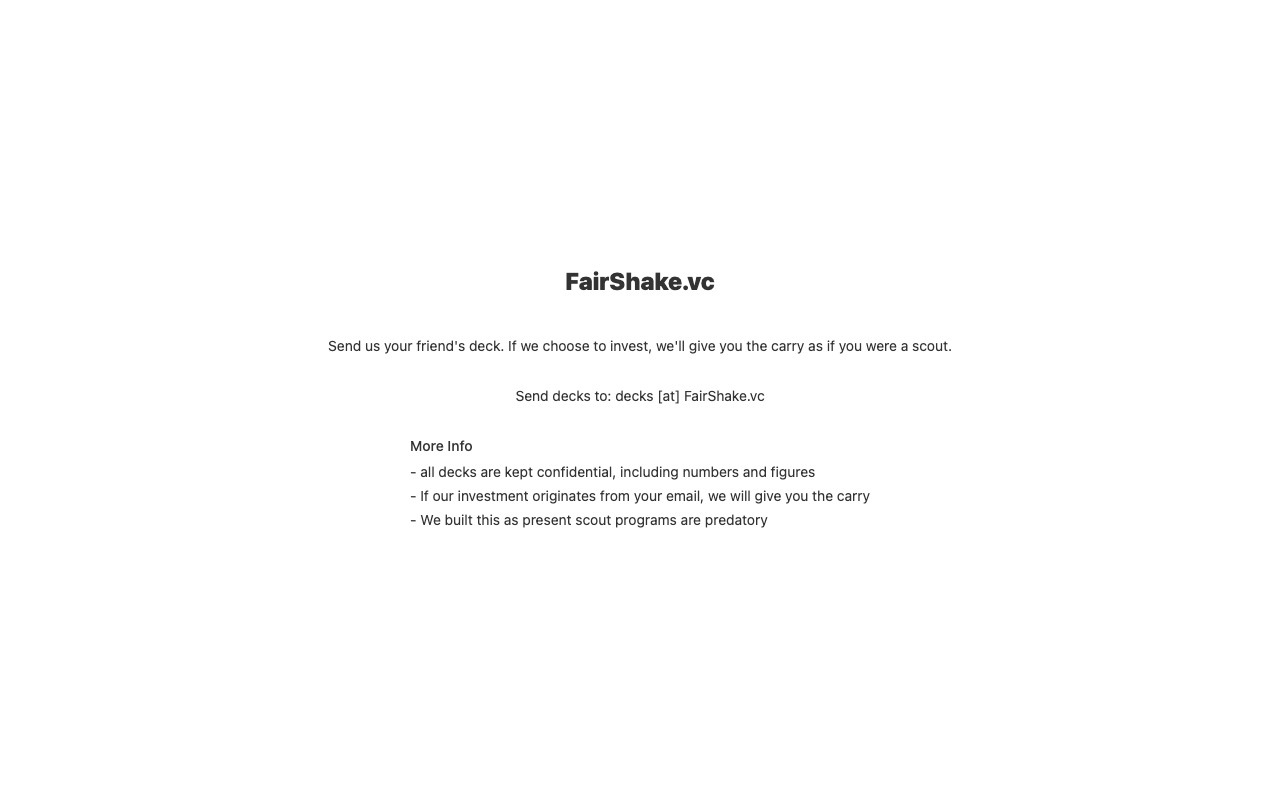 FairShake.vc